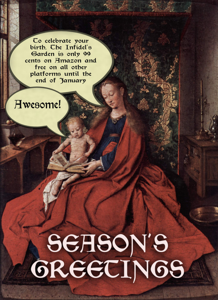 Hooray for royalty-free images from artists who’ve been dead for well over fifty years plus thanks (and apologies) to Jan van Eyck